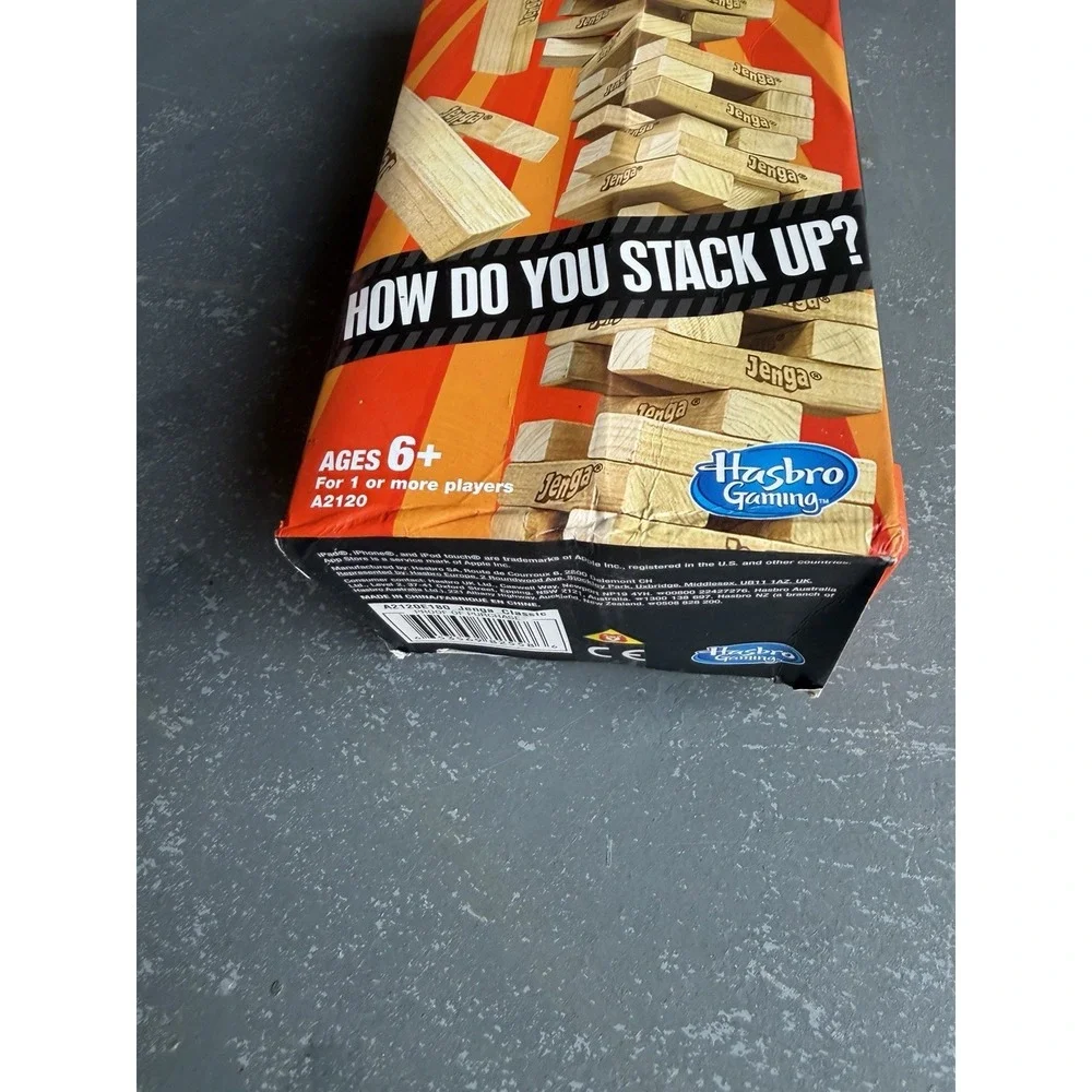 Hasbro Gaming Jenga Classic Stacking Block Skill Game Ages 6+ A2120